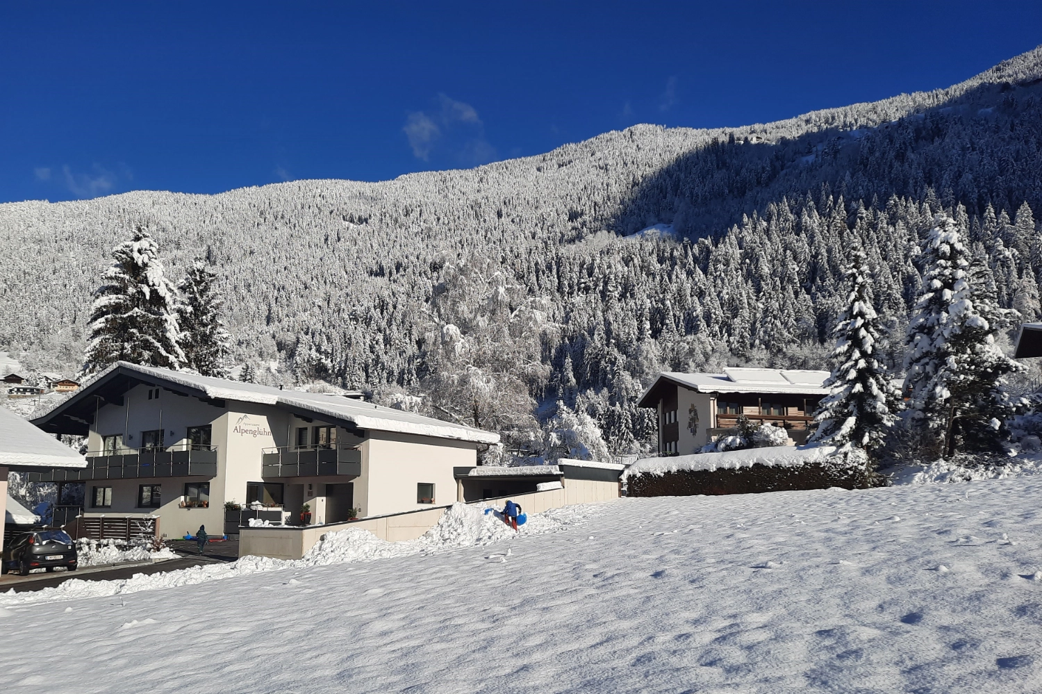 Haus Alpenglühn im Winter