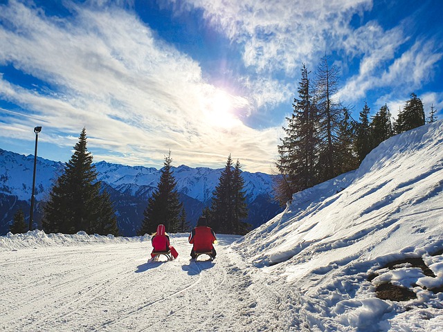 Rodelpartie im Ötztal